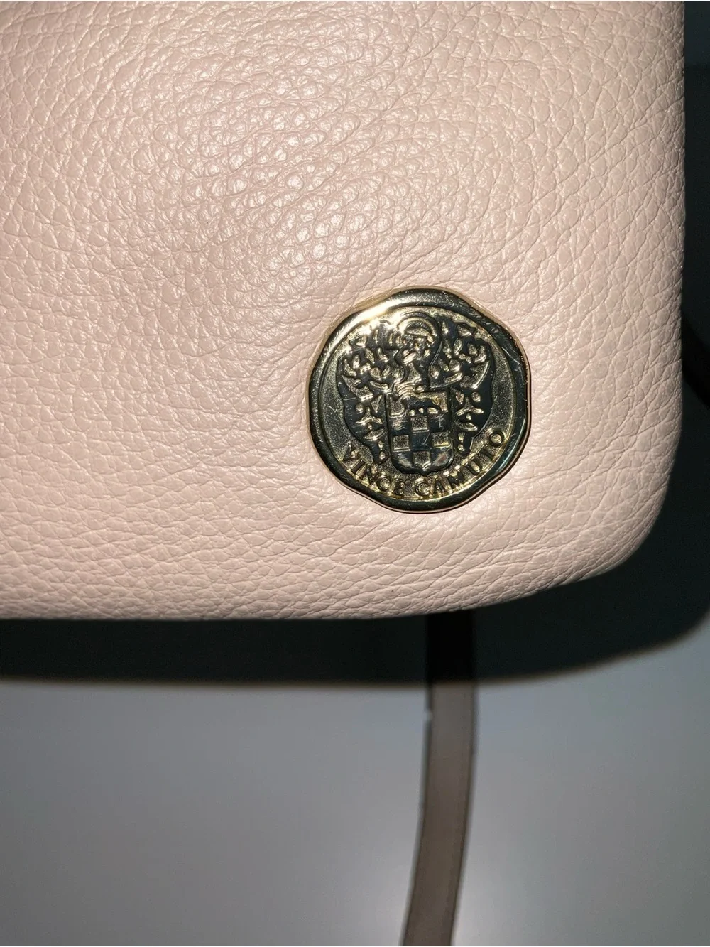 Vince Camuto Pebbled Leather Crossbody in Taupe